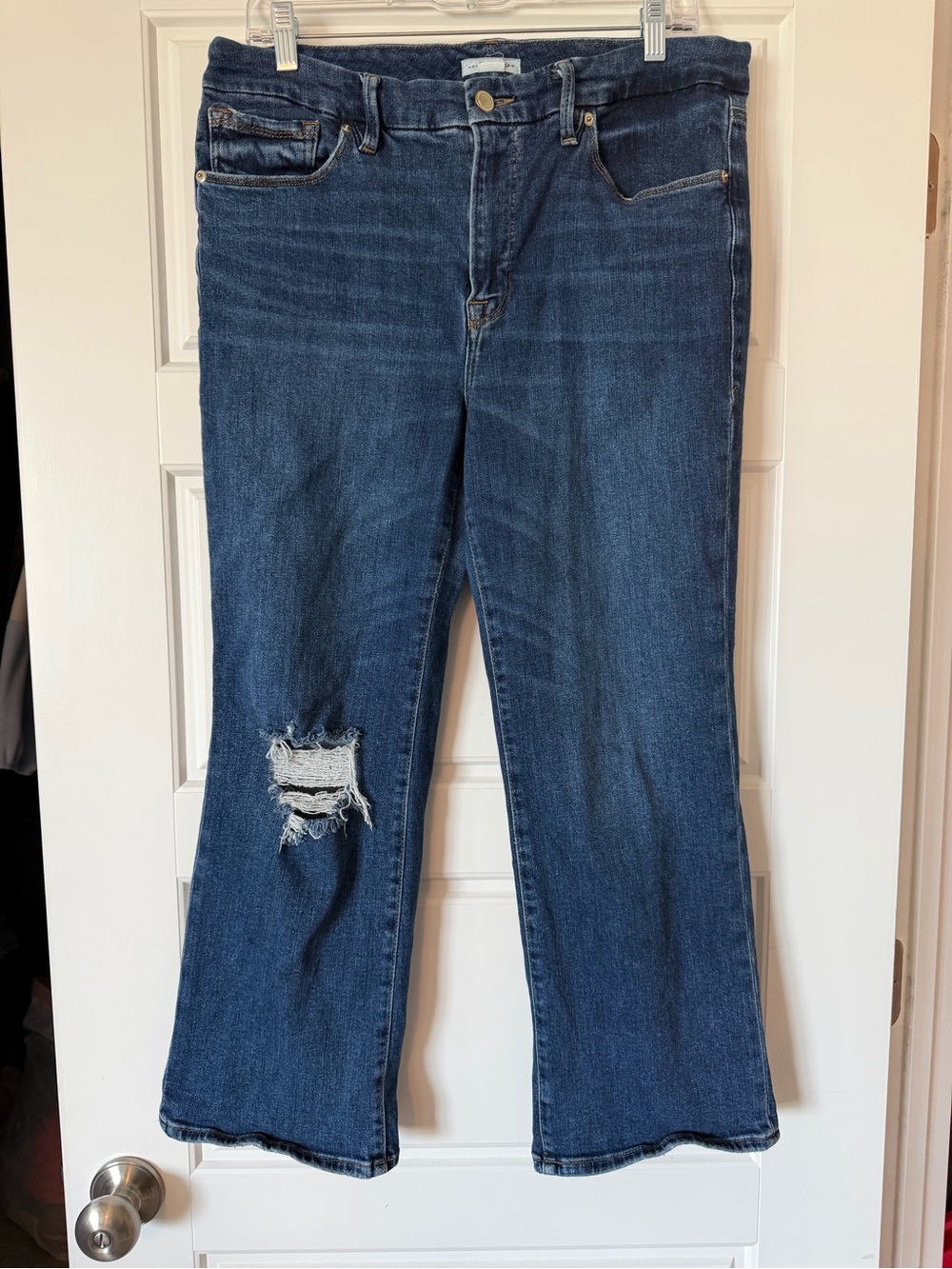 Good America Good Legs Boot cut Blue Distressed Jeans